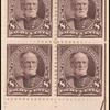 8c violet brown Sherman block of four