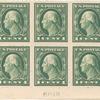 1c green Washington block of six