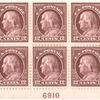 12c claret brown Franklin block of six