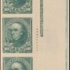 10c dark green Webster strip of three