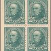 10c dark green Webster block of four