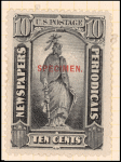 10c black Statue of Freedom Specimen single