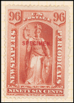 96c red Justice Specimen single