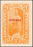 $9 orange Minerva Specimen single