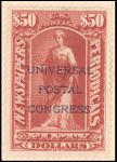 $50 dull rose Commerce overprint single