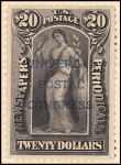 $20 slate Peace overprint single