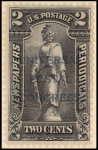 2c black Statue of Freedom overprint single