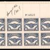 16c dark blue Air Service Emblem block of twenty