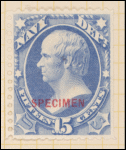 15c ultramarine Webster Specimen single