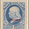 1c ultramarine Franklin Specimen single