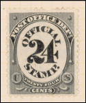 24c black numeral single