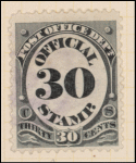30c black numeral single