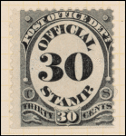 30c black numeral single