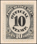 10c black numeral single
