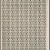 3c black numeral sheet of 100