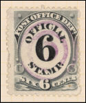 6c black numeral single