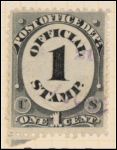 1c black numeral single
