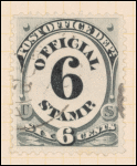 6c black numeral single