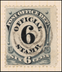 6c black numeral single