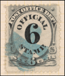 6c black numeral single