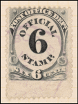 6c black numeral single