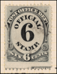 6c black numeral single