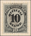 10c black numeral single