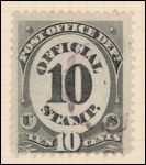 10c black numeral single