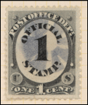1c black numeral single