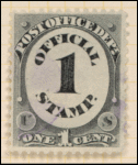 1c black numeral single