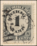 1c black numeral single