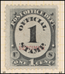 1c black numeral Specimen single