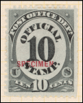 10c black numeral specimen single