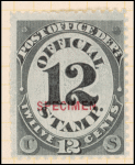 12c black numeral specimen single