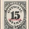 15c black numeral specimen single