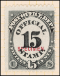 15c black numeral specimen single