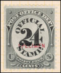 24c black numeral specimen single