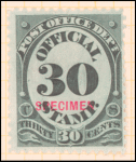 30c black numeral specimen single