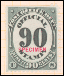 90c black numeral specimen single