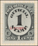 1c black numeral Specimen single