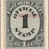 1c black numeral Specimen single
