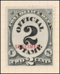 2c black numeral specimen single