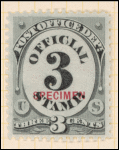3c black numeral specimen single
