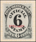 6c black numeral specimen single