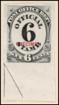 6c black numeral specimen single