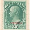 30c dark green Hamilton Specimen single