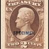 2c brown Jackson Treasury department official Specimen single