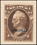 24c brown Scott Treasury department official Specimen single