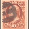 10c brown Jefferson single