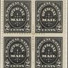 2c black US Postal Savings Official Mail block of four